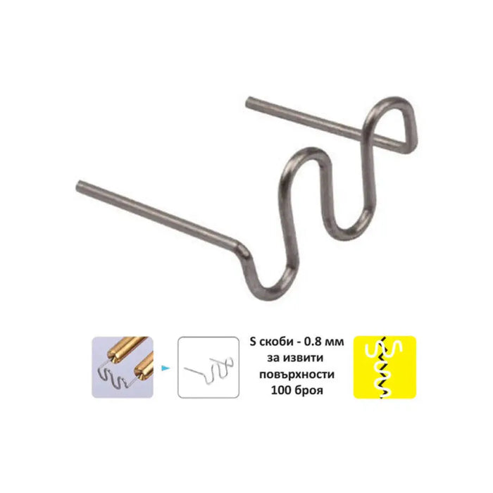 СКОБИ ЗА ПОЯЛНИК ЗА ПЛАСТМАСА ТИП S 100 БРОЯ NEXTOOL ST-S100