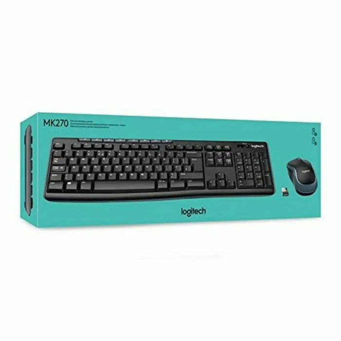 Kлаиатура с безжична мишка Logitech 920-004513 Черен
