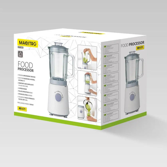 Кухненски робот MAESTRO MR-571 1200W Бял Сив