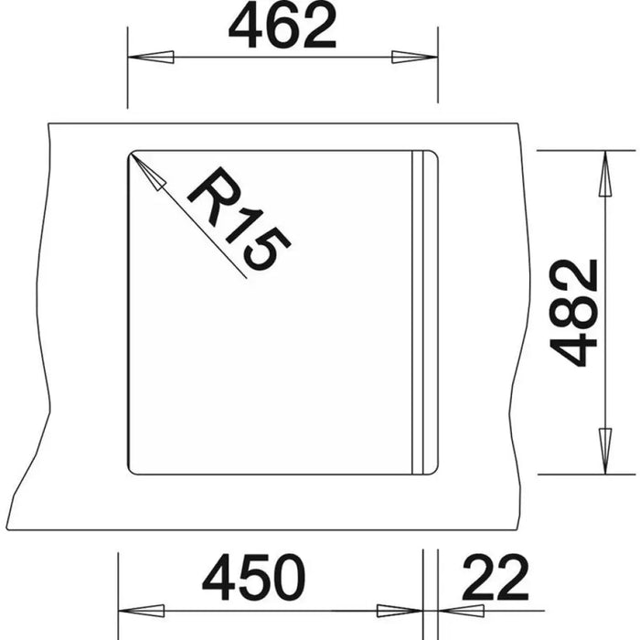 КУХНЕНСКА МИВКА BLANCO TIPO 45 48Х50Х16 СМ. МАТ