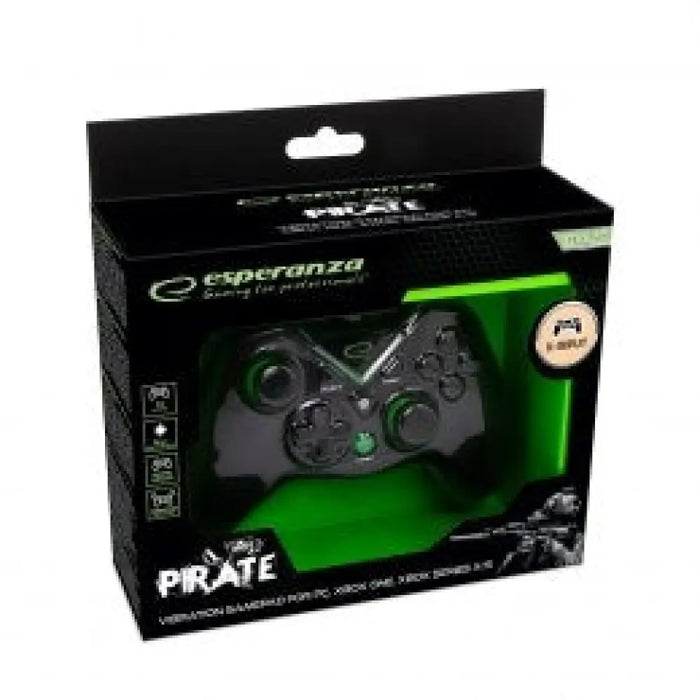 Контролер за игри Esperanza EGG114K Черен USB 2.0 Геймпад