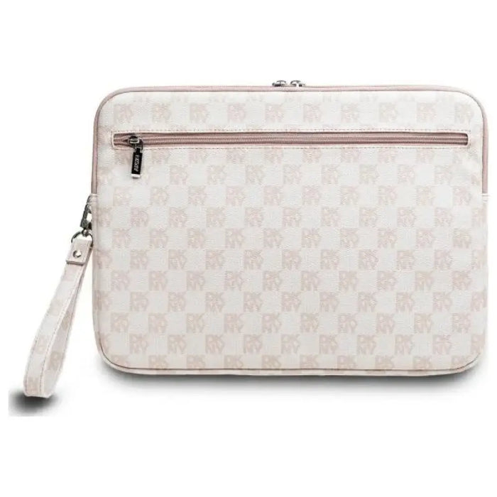 Калъф за лаптоп 14’’ DKNY с карирани шарки и щампи - розов