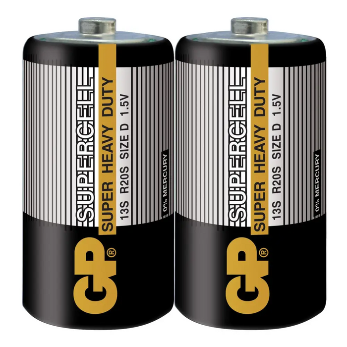 Цинк карбонова батерия SUPERCELL 13S-S2 R20 2 бр.