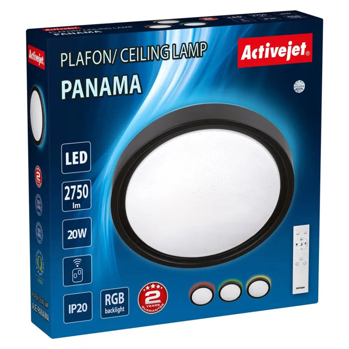 Модерен LED димируем плафон за таван Activejet PANAMA RGB