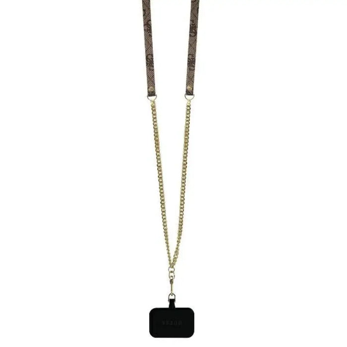 Кожен калъф с метално лого Strass Crossbody Guess за iPhone