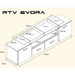 Стойка за телевизор Cama EVORA 200 бяло/сив гланц
