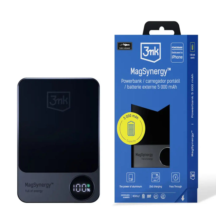 Преносима батерия Powerbank 3mk MagSynergy с MagSafe
