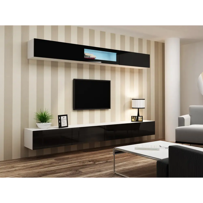 Стойка за телевизор Cama VIGO 140 30/140/40 бяло/черно гланц