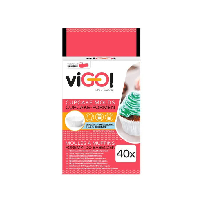 ХАРТИЕНИ ФОРМИ ЗА КЕКСЧЕТА 40 БР. STANDARD VIGO