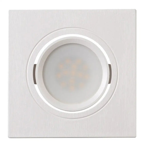 ЛУНА ЗА ВГРАЖДАНЕ КВАДРАТ GU10 ПОДВИЖНА БЯЛА ULTRALUX