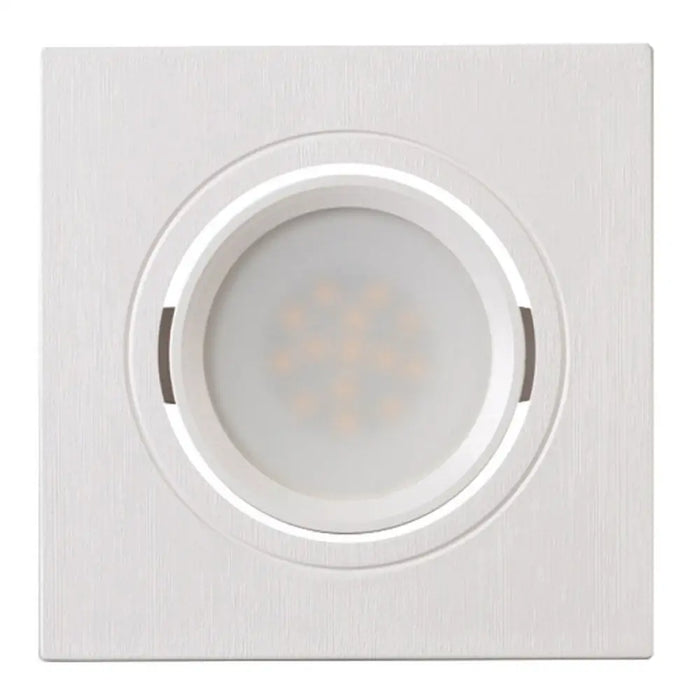 ЛУНА ЗА ВГРАЖДАНЕ КВАДРАТ GU10 ПОДВИЖНА БЯЛА ULTRALUX