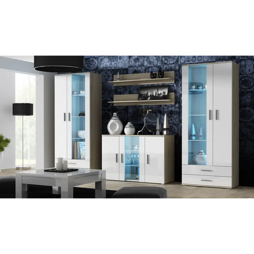 Бюфет Cama 120см SOHO S7 дъб сонома/бял гланц