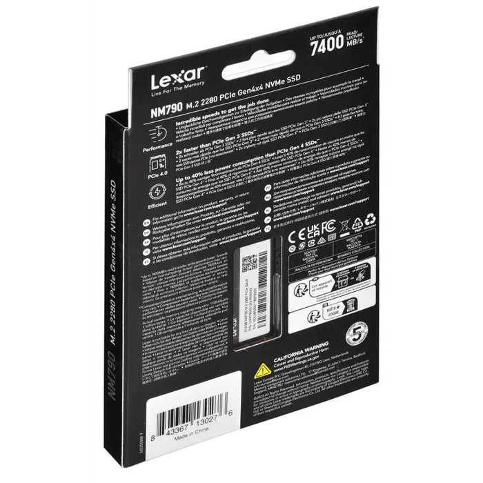 Lexar NM790 M.2 512 GB PCI Express 4.0 SLC NVMe
