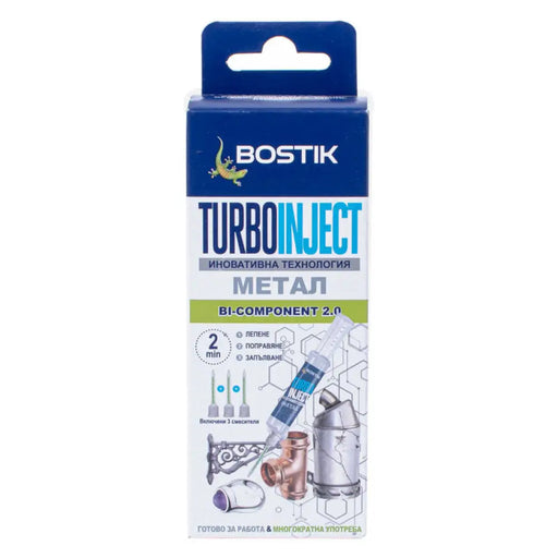 ЛЕПИЛО ЗА МЕТАЛИ 10 G 3 НАКРАЙНИКА BOSTIK TURBO INJECT