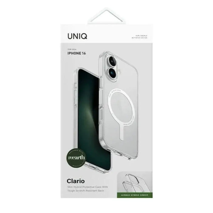 Прозрачен/прозрачен калъф за зареждане Uniq Clario iPhone