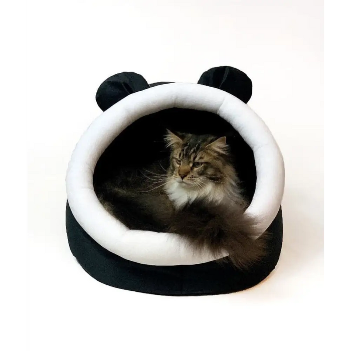 Легло за котка GO GIFT - черно и бяло - 40x45x34 см