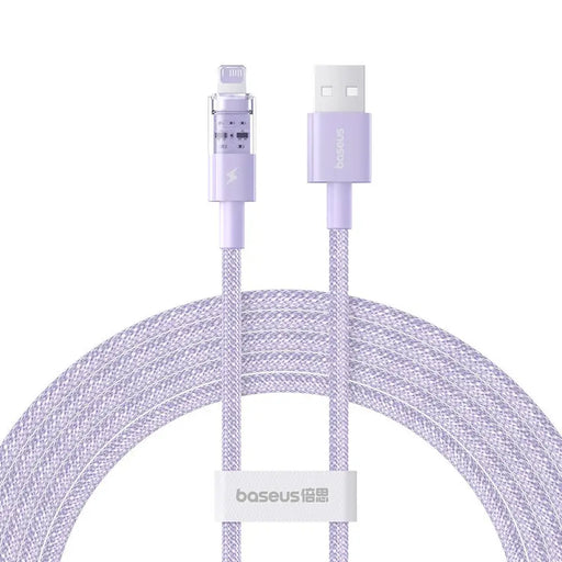 Кабел за бързо зареждане Baseus Gem USB to IP 2.4A 2 м Лилав