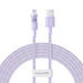 Кабел за бързо зареждане Baseus Gem USB to IP 2.4A 2 м Лилав