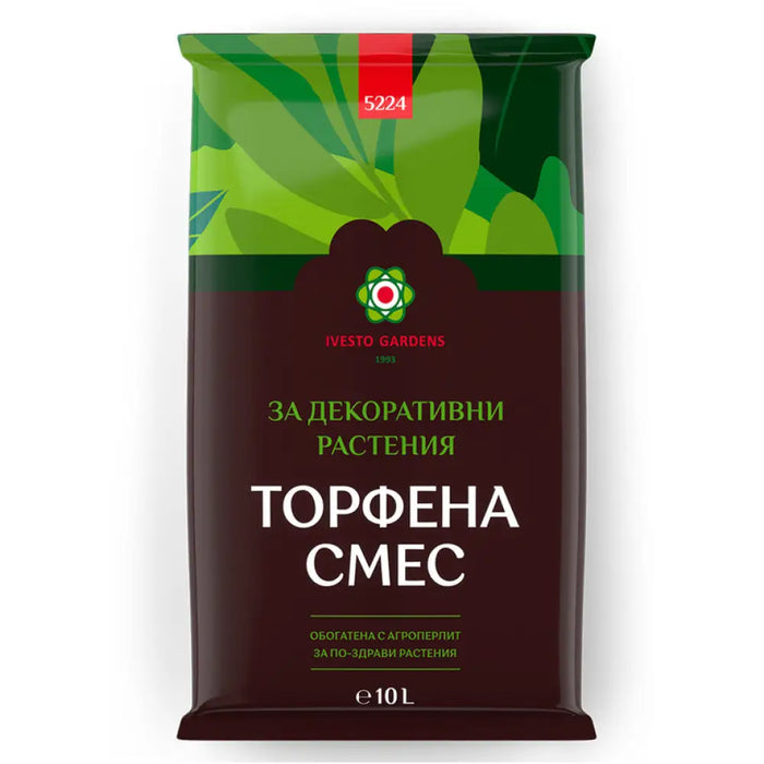 ТОРОПОЧВЕНА СМЕС ЗА ЗЕЛЕНИ РАСТЕНИЯ 10L IVESTO