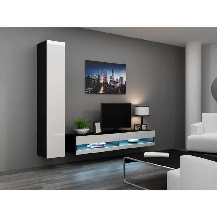 Поставка за телевизор Cama VIGO NEW 30/180/40 черен/бял