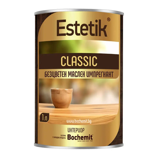 БЕЗЦВЕТЕН ЛАК НА МАСЛЕНА ОСНОВА 1L BOCHEMIT ESTETIK
