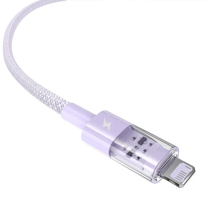 Кабел за бързо зареждане Baseus Gem USB to IP 2.4A 1 м Лилав