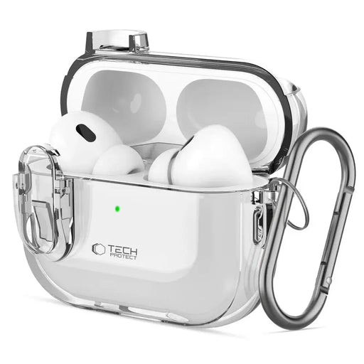 Тънък калъф с кука Tech-Protect за AirPods 1 / 2 - прозрачен