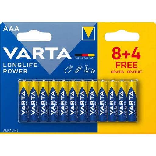 Батерии Varta LONGLIFE POWER AAA BLI 12 (8 + 4)