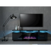 RTV EVA шкаф с електрическа камина 180x40x52 см черно/черно