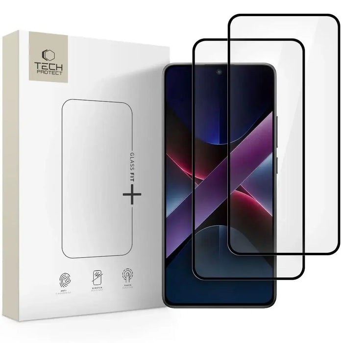 Закалено стъкло Tech-Protect Glass Fit + 2-pack за Xiaomi