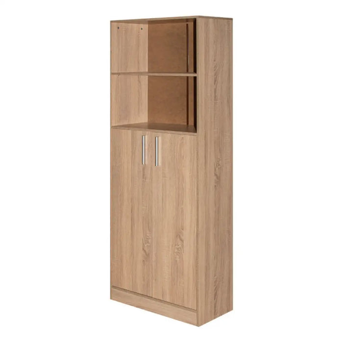 ОФИС ЕТАЖЕРКА С 2 ВРАТИ И 2 РАФТА EKO Е10 70Х185Х34 СМ. ДЪБ