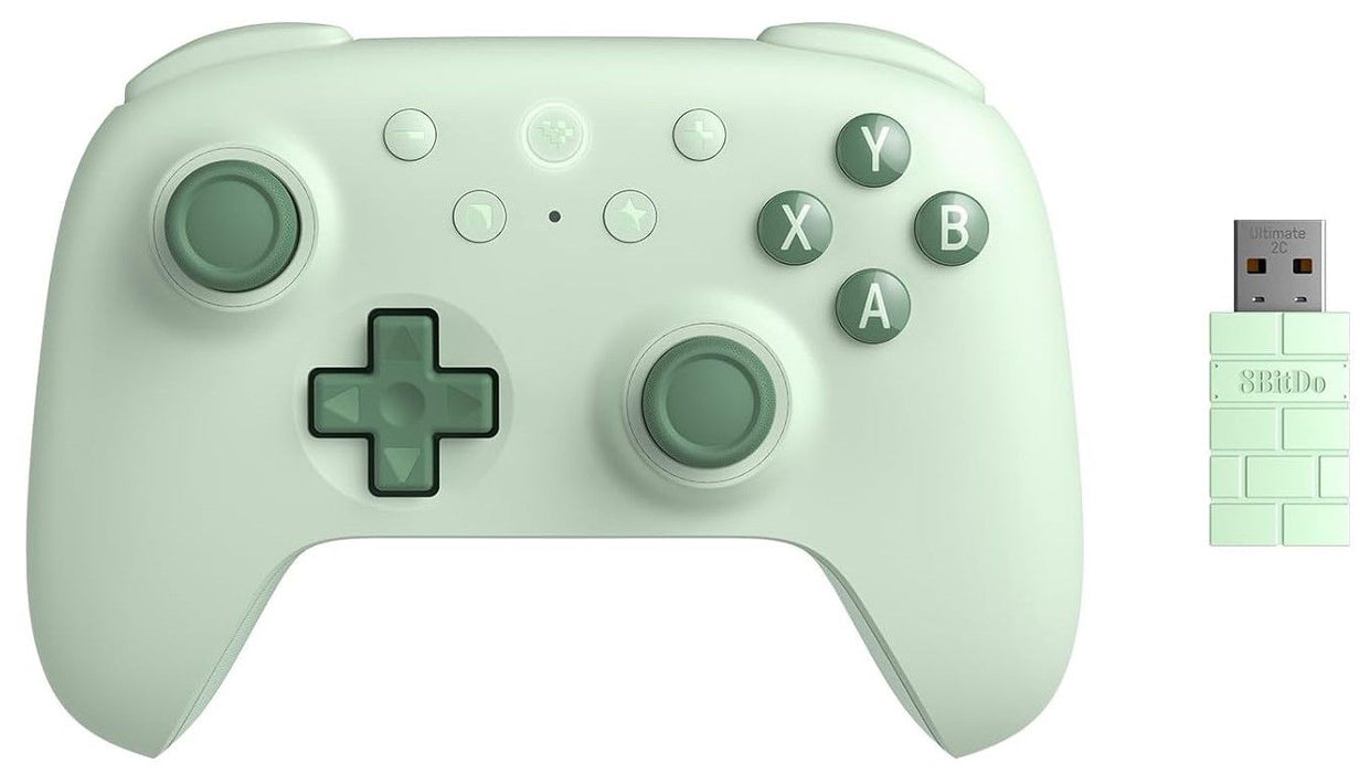 Безжичен контролер 8BitDo - Ultimate 2C 2.4G, Hall-Effect, Green (PC)