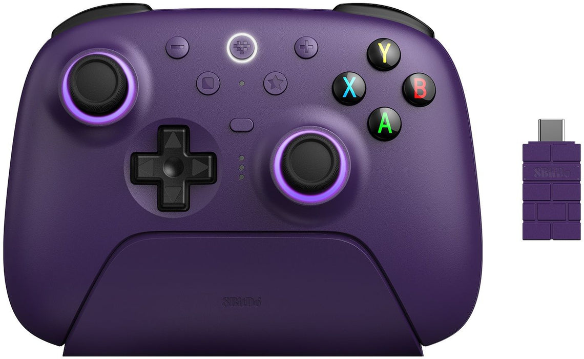 Безжичен контролер 8BitDo - Ultimate 2 Wireless 2.4G, лилав (PC)