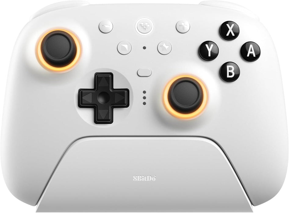 Безжичен контролер 8BitDo - Ultimate 2 Bluetooth, бял (Nintendo Switch/PC)