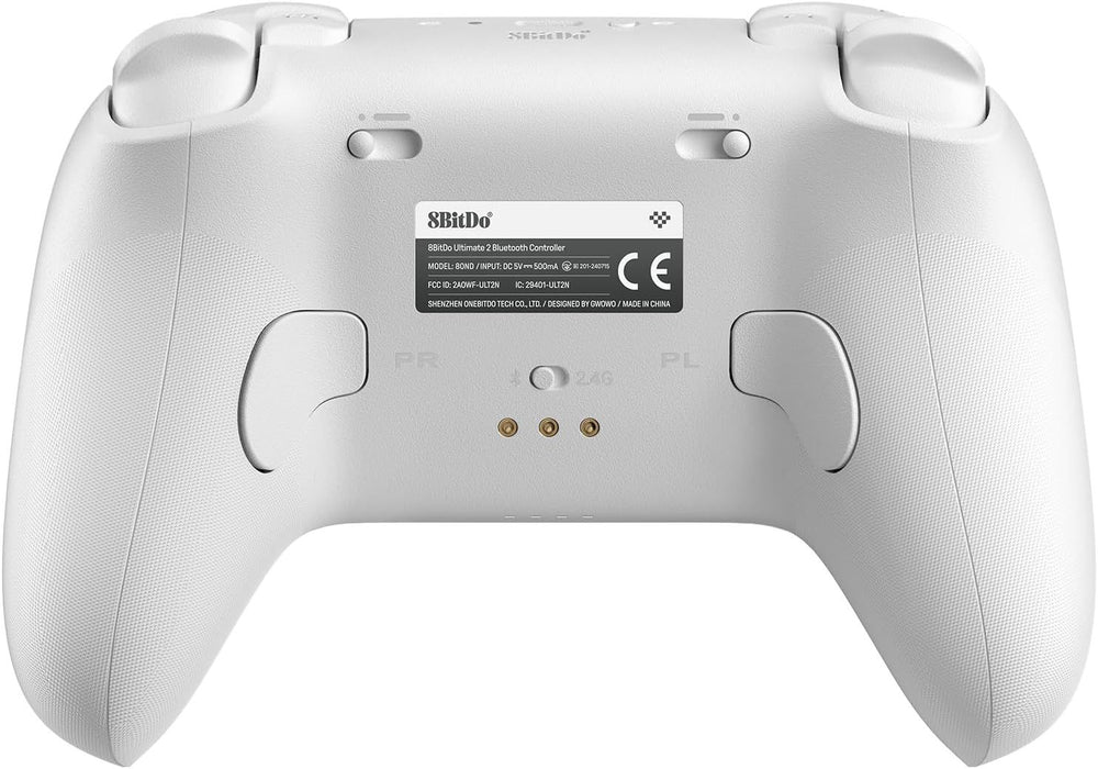 Безжичен контролер 8BitDo - Ultimate 2 Bluetooth, бял (Nintendo Switch/PC)