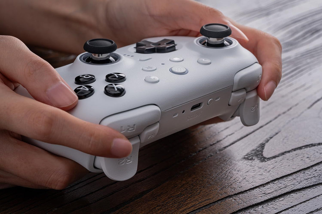 Безжичен контролер 8BitDo - Ultimate 2 Bluetooth, бял (Nintendo Switch/PC)