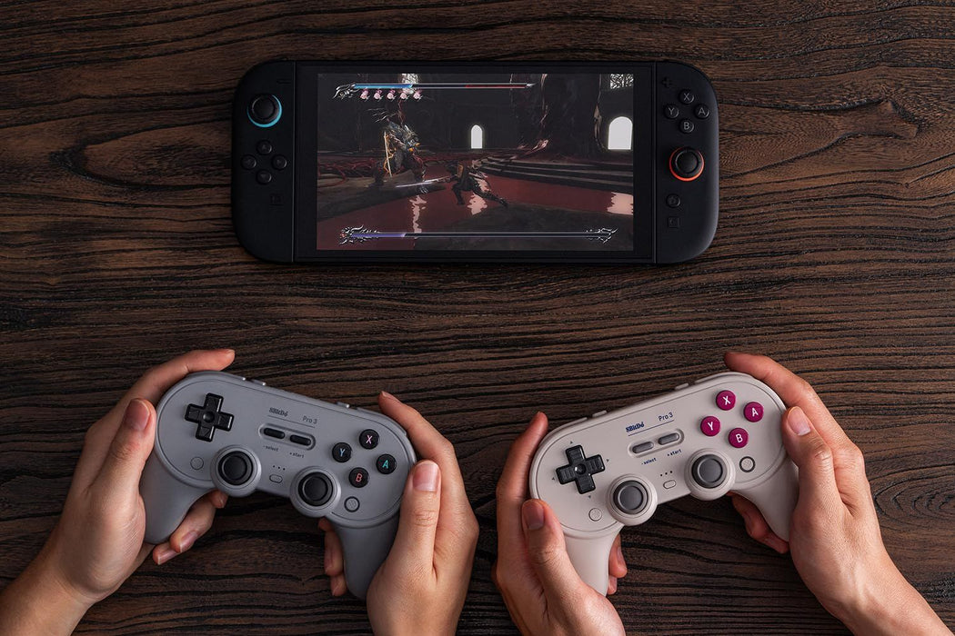 Безжичен контролер 8BitDo - Pro 3, лилав (Nintendo Switch/PC)