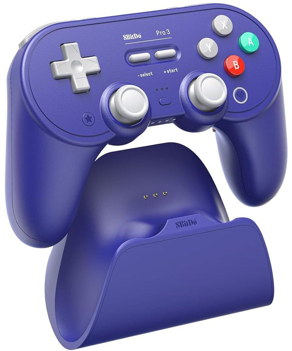 Безжичен контролер 8BitDo - Pro 3, лилав (Nintendo Switch/PC)