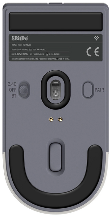 Гейминг мишка 8BitDo - Retro R8, оптична, wireless, бяла