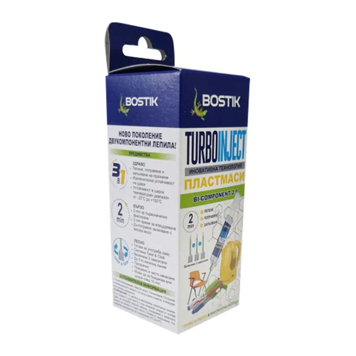 ЛЕПИЛО ЗА ПЛАСТМАСА 10 G 3 НАКРАЙНИКА BOSTIK TURBO INJECT