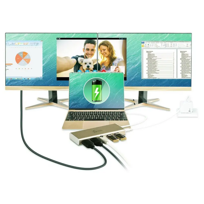Докинг станция j5 create JCD381 USB-C 2x HDMI USB 3.1 PD