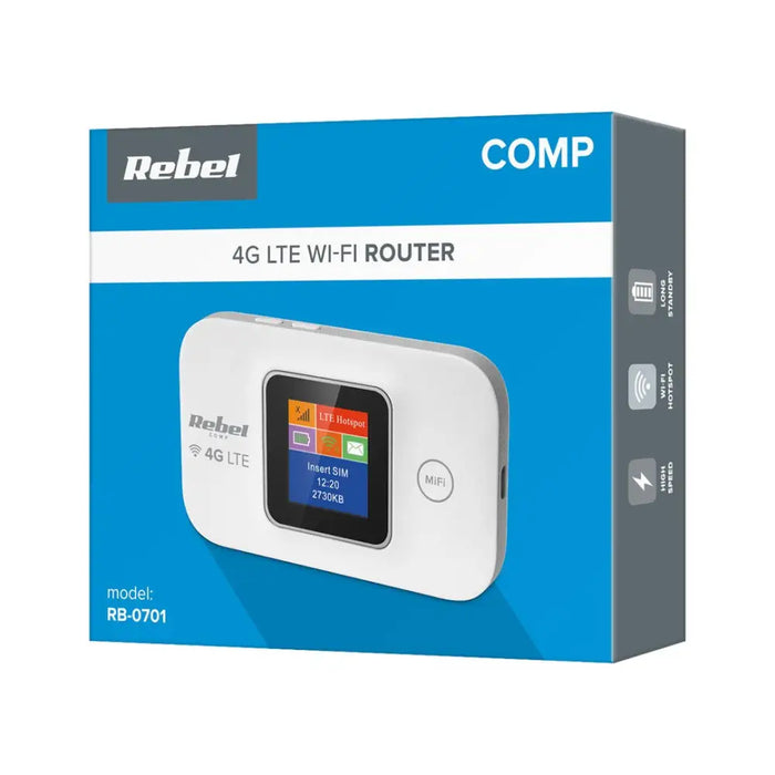 Безжичен рутер Rebel RB-0701 Еднобандов (2,4 GHz) 3G 4G