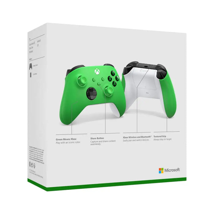Безжичен контролер Microsoft Xbox Зелен Bluetooth/USB