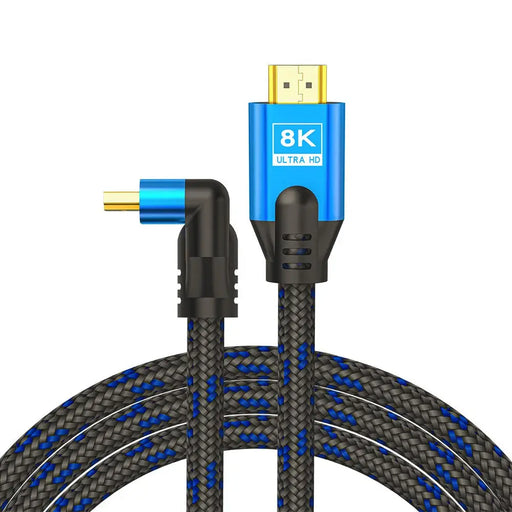Кабел Savio HDMI (M) v2.1 ъглов 8K HDR Dynamic OFC меден 5