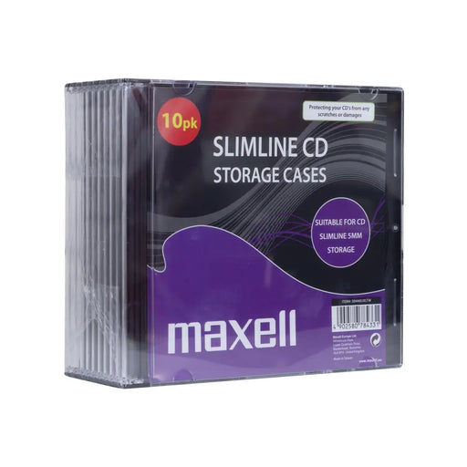 Кутийки за CD/DVD MAXELL Slim Black 10pk /цена за 10 бр./