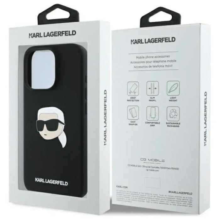 Силиконов калъф MagSafe за iPhone 16 Pro Karl Lagerfeld