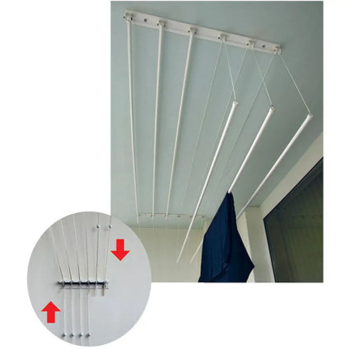 ТАВАНЕН ПРОСТОР СУШИЛНИК ЗА ДРЕХИ 2М 6 ПОЗИЦИИ MAK