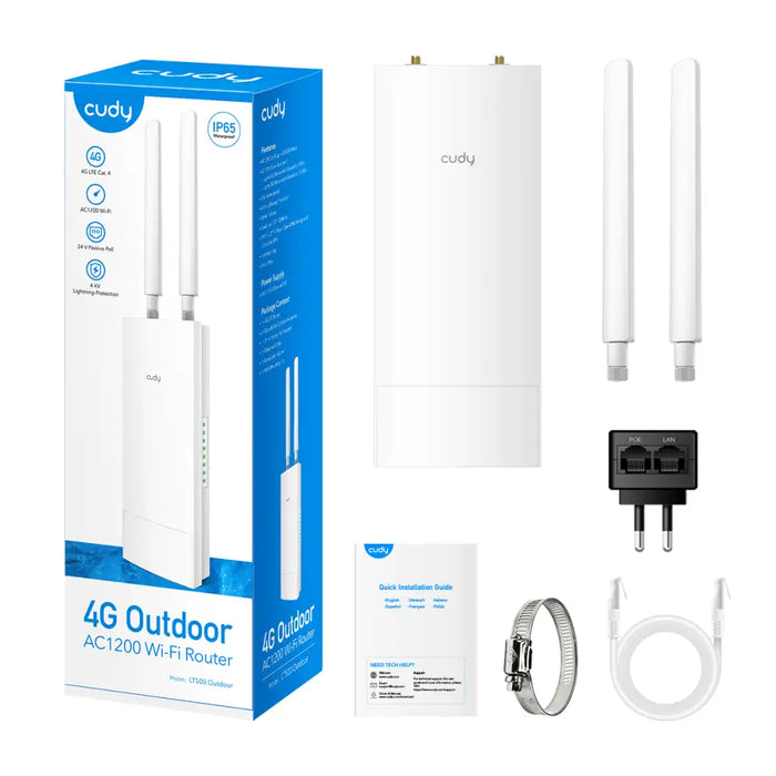 Безжичен рутер Cudy LT500 Outdoor AC1200 4G LTE CAT 4 2.4/5