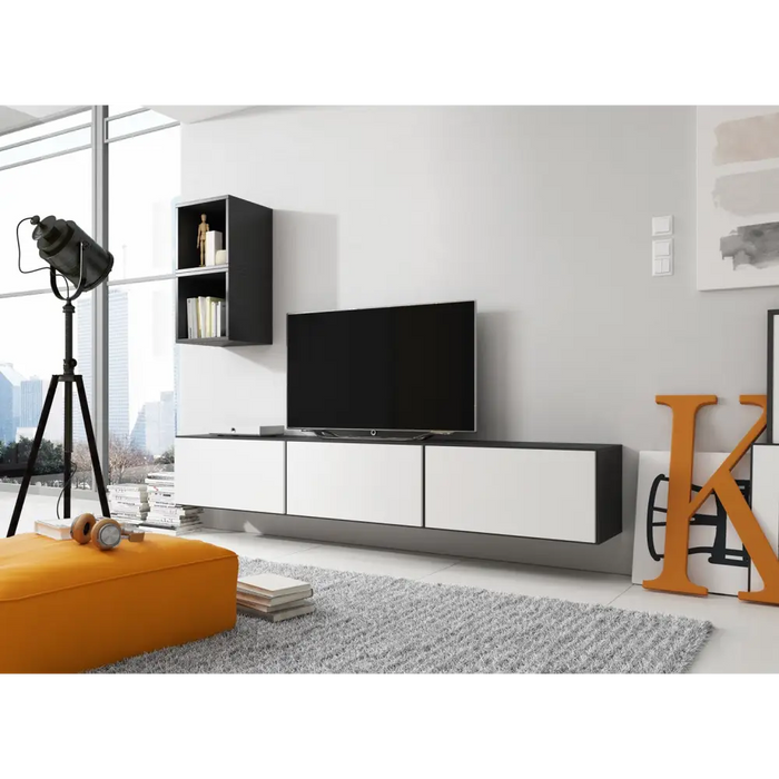 Холна гарнитура Cama ROCO 7 (3xRO3 + 2xRO6) черно/черно/бяло