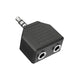 HАМА Аудио адаптер 3.5 mm жак - 2 x 3.5 mm жак женско стерео